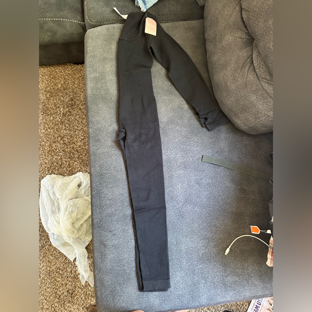 SHEIN Black Ribbed Jumpsuit